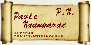 Pavle Naumparac vizit kartica